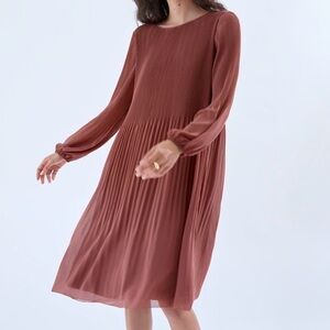 Wilfred Daydreamer Midi Dress Ashy Rose Size Small Aritzia #85140
